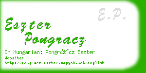 eszter pongracz business card